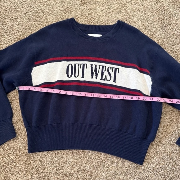 NWT Aerie Out West Navy Blue Sweater 
size Large - Picture 11 of 12